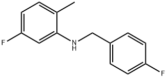 5-氟-N-(4-氟苄基)-2-甲基苯胺, 1019514-90-9, 结构式