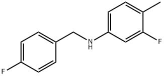 3-氟-N-(4-氟苄基)-4-甲基苯胺, 1019520-74-1, 结构式