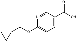 6-(シクロプロピルメトキシ)ピリジン-3-カルボン酸 化学構造式