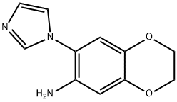 7-(1H-イミダゾール-1-イル)-2,3-ジヒドロ-1,4-ベンゾジオキシン-6-アミン 化学構造式