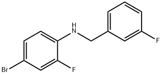 4-BroMo-2-fluoro-N-(3-fluorobenzyl)aniline, 97% Structure