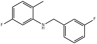 5-Fluoro-N-(3-fluorobenzyl)-2-Methylaniline, 97% Structure