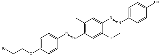 4-[4-[4-(2-ヒドロキシエトキシ)フェニルアゾ]-2-メトキシ-5-メチルフェニルアゾ]フェノール 化学構造式
