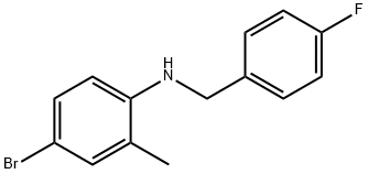 4-溴-N-(4-氟苄基)-2-甲基苯胺, 1019608-54-8, 结构式