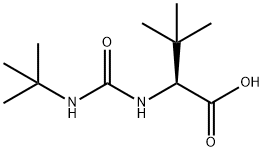 N-叔丁基氨基甲酰基-L-叔亮氨酸, 101968-85-8, 结构式
