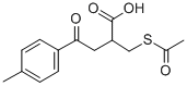 2-acetylthiomethyl-3-(4-methylbenzoyl)propionic acid Struktur