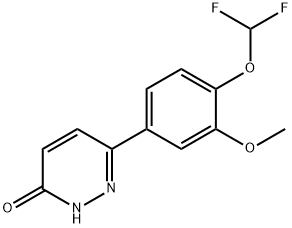 6-[4-(ジフルオロメトキシ)-3-メトキシフェニル]-3(2H)-ピリダジノン 化学構造式