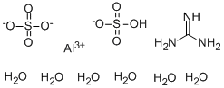 SULFURIC ACID, ALUMINUM SALT, COMPOUND WITH GUANIDINE (2:1:1), HEXAHYDRATE Structure