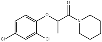 1-(1-哌啶基)-2-(2,4-二氯苯氧基)-1-丙酮, 101991-76-8, 结构式