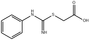 [(N2-フェニルアミジノ)チオ]酢酸 化学構造式