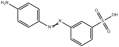 m-[(p-Aminophenyl)azo]benzenesulphonic acid Struktur