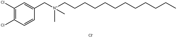 (3,4-dichlorobenzyl)dodecyldimethylammonium chloride Struktur