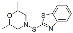 4-(2-ベンゾチアゾリルチオ)-2,6-ジメチルモルホリン 化学構造式
