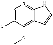 5-クロロ-4-メトキシ-1H-ピロロ[2,3-B]ピリジン 化学構造式
