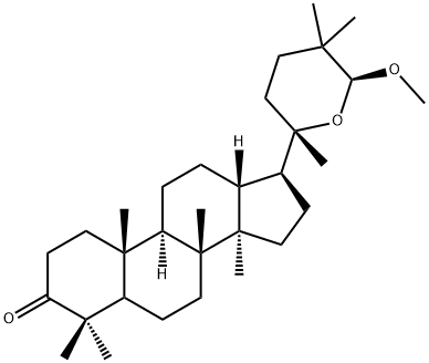 (25S)-20,25-环氧-25-甲氧基-24,24-二甲基-26,27-二去甲达玛树脂-3-酮, 1020074-97-8, 结构式