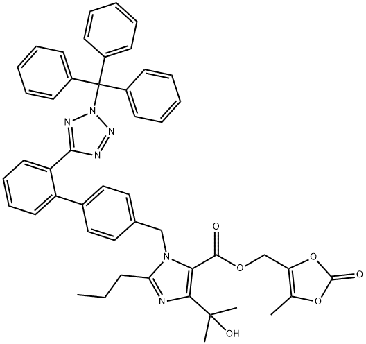 N2-硝基奥美沙坦酯, 1020157-01-0, 结构式