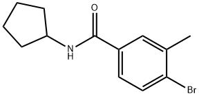 N-CYCLOPENTYL 4-BROMO-3-METHYLBENZAMIDE, 1020252-78-1, 结构式