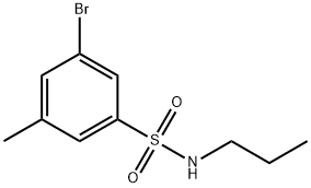 3-ブロモ-5-メチル-N-プロピルベンゼンスルホンアミド 化学構造式