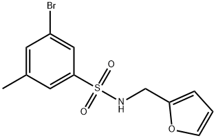 N-(Furan-2-ylMethyl)3-broMo-5-MethylbenzenesulfonaMide Structure