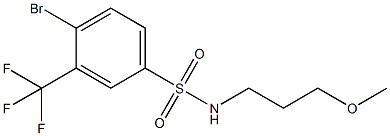 N-(3-Methoxypropyl)4-broMo-3-trifluoroMethylbenzenesulfonaMide 化学構造式