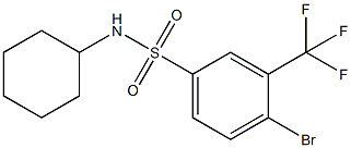 4-BROMO-N-CYCLOHEXYL-3-(TRIFLUOROMETHYL)BENZENESULFONAMIDE, 1020253-02-4, 结构式