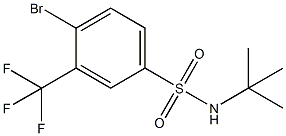 4-BroMo-N-(tert-butyl)-3-(trifluoroMethyl)benzenesulfonaMide Struktur