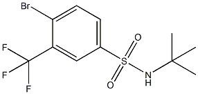 4-BroMo-N-tert-butyl-3-(trifluoroMethyl)benzenesulfonaMide Struktur