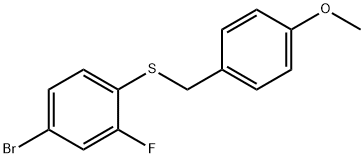(4-BroMo-2-fluorophenyl)(4-Methoxybenzyl)sulfane Structure
