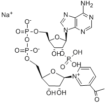 3-ACETYLPYRIDINE ADENINE DINUCLEOTIDE PHOSPHATE SODIUM SALT 化学構造式