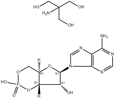 アデノシン 3′,5′-環状一リン酸 トリス塩 化学構造式