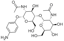 P-AMINOPHENYL B-D-N,N'-DIACETYL-CHITOBIO SIDE Struktur