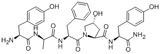 (D-ALA2,HYP4,TYR5)-BETA-CASOMORPHIN (1-5) AMIDE ACETATE SALT Structure