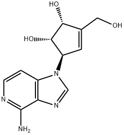 (1S,2R,5R)-5-(4-氨基-1H-咪唑并[4,5-C]吡啶-1-基)-3-羟甲基-3-环戊烯-1,2-二醇, 102052-95-9, 结构式