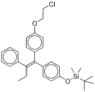 (3,3,4,4,4-D5)-(E/Z)-1-[4-(2-Chloroethoxy)phenyl]-1-[4-(t-butyldimethylsilyloxy)phenyl]-2-phenyl-1-butene Structure