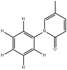 5-甲基-1-(苯基-2,3,4,5,6-D<SUB>5</SUB>)-2(1H)-吡啶酮,1020719-62-3,结构式