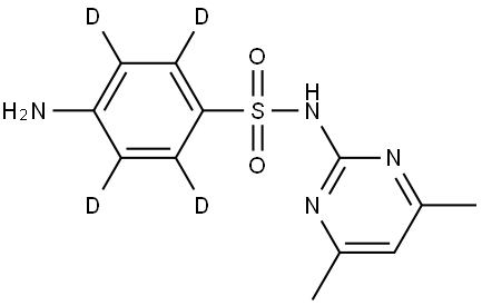 スルファジミジン-d4 化学構造式