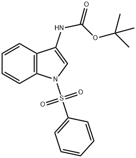 3-(TERT-BUTOXYCARBONYLAMINO)-1-(PHENYLSULFONYL)INDOLE Structure