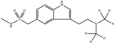 3-[2-[二(三氘甲基)氨基]乙基]-N-甲基-1H-吲哚-5-甲烷磺酰胺,1020764-38-8,结构式