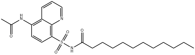 N-(5-acetamidoquinolin-8-yl)sulfonyldodecanamide Structure