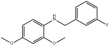 2,4-二甲氧基-N-(3-氟苄基)苯胺,1021092-55-6,结构式