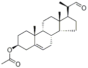(20S)-3BETA-乙酰氧基孕甾-5-烯-20-甲醛 结构式