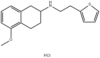 2-Thiopheneethanamine, N-(1,2,3,4-tetrahydro-5-methoxy-2-naphthalenyl)-, hydrochloride Structure