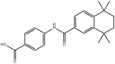 4-(1,1,4,4-テトラメチルテトラリン-6-イルカルボニルアミノ)安息香酸 化学構造式
