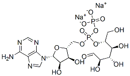 アデニシン-5′-ジホスホグルコース 二ナトリウム塩 化学構造式