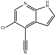 5-CHLORO-1H-PYRROLO[2,3-B]PYRIDINE-4-CARBONITRILE, 1021339-16-1, 结构式
