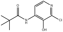 N-(2-クロロ-3-ヒドロキシピリジン-4-イル)ピバルアミド 化学構造式