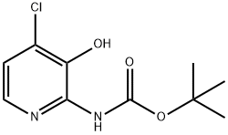 4-クロロ-3-ヒドロキシピリジン-2-イルカルバミン酸TERT-ブチル 化学構造式