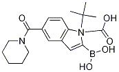 1H-Indole-1-carboxylic acid, 2-borono-5-(1-piperidinylcarbonyl)-, 1-(1,1-dimethylethyl) ester|