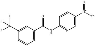 N-(5-nitro-2-pyridyl)-3-trifluoromethylbenzamide Struktur