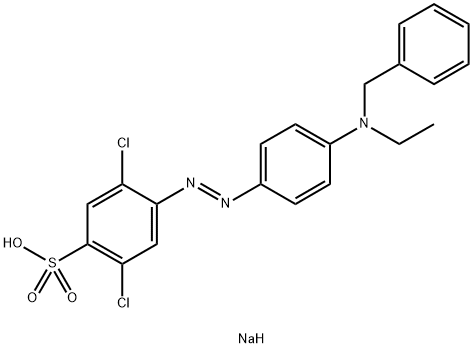 sodium 4-[[4-[benzyl(ethyl)amino]phenyl]azo]-2,5-dichlorobenzenesulphonate  Struktur
